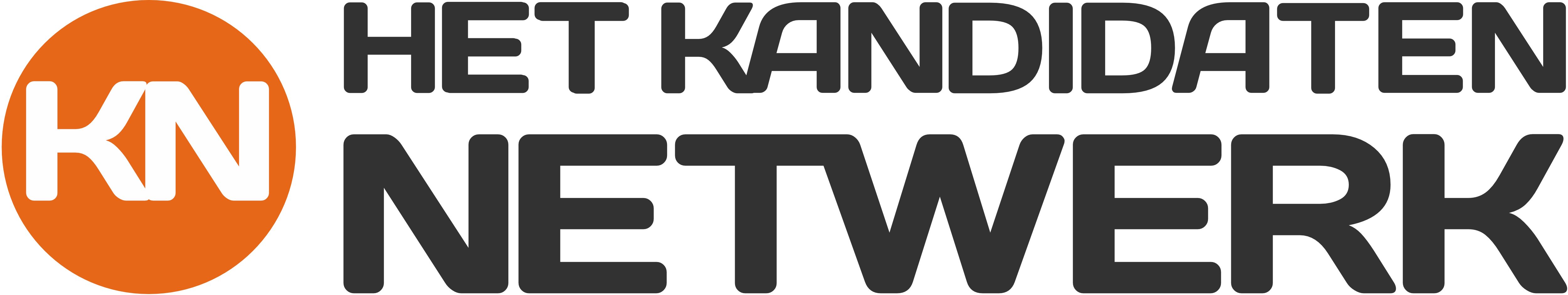 Logo KN grijs met icon oranje